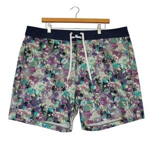 Rhone Board Shorts Mens 42 Multicolor Floral Print Lined Swim Trunks 7" Inseam